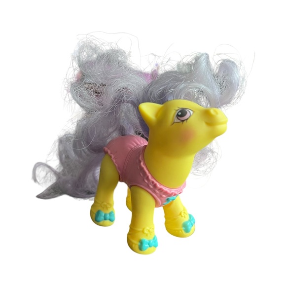 Vintage 1990 G1 My Little Pony Baby Toe Dancer MLP Yellow Pink Purple Ballerina - Picture 9 of 16